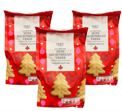 M&S All Butter Mini Shortbread Trees bundle of 3 packs