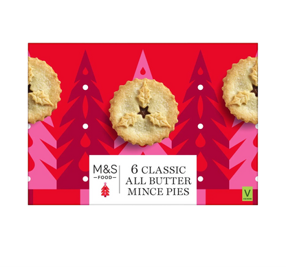 M&S Classic All Butter Mince Pies pack of 6