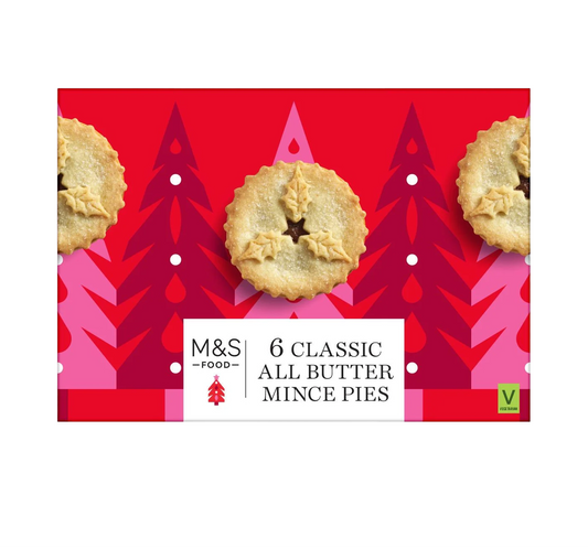 M&S Classic All Butter Mince Pies pack of 6
