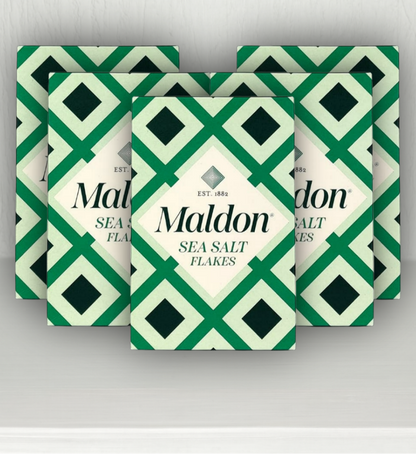 Pack of 5 Maldon Sea Salt Flakes 127g boxes – bulk gourmet salt bundle