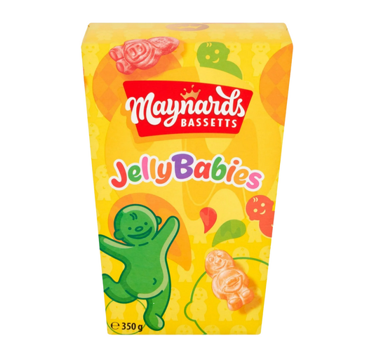 Maynards Bassetts Jelly Babies 350g carton front view