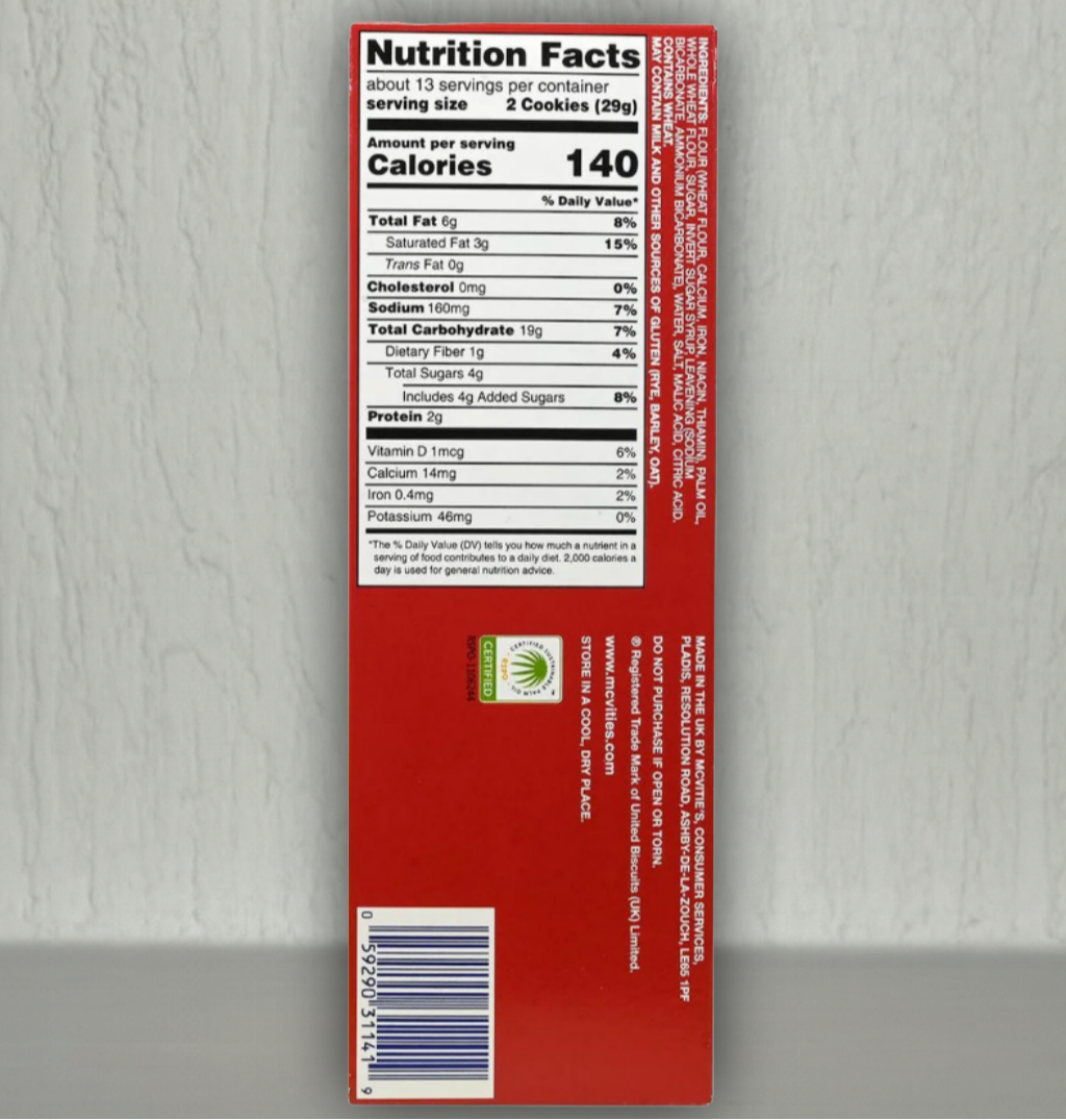 Digestive biscuit from UK