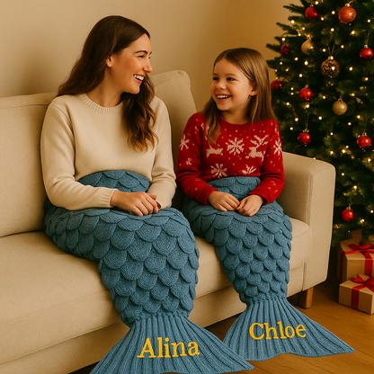 Mermaid tail blanket gift for birthdays or Christmas