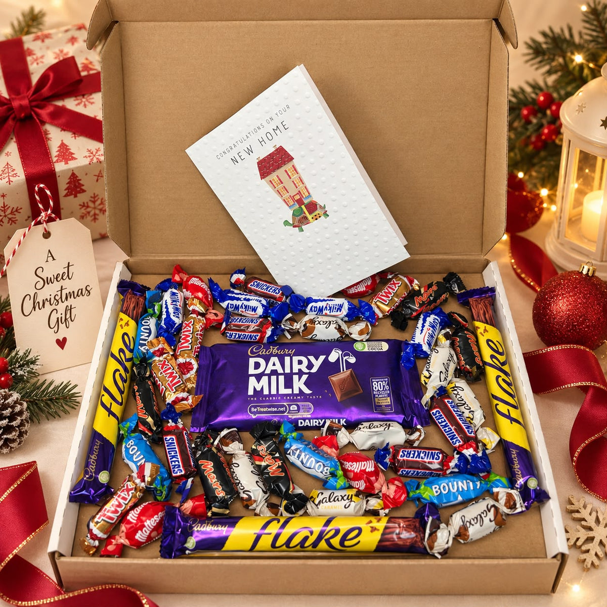 Personalised British chocolate gift for family friends and colleagues