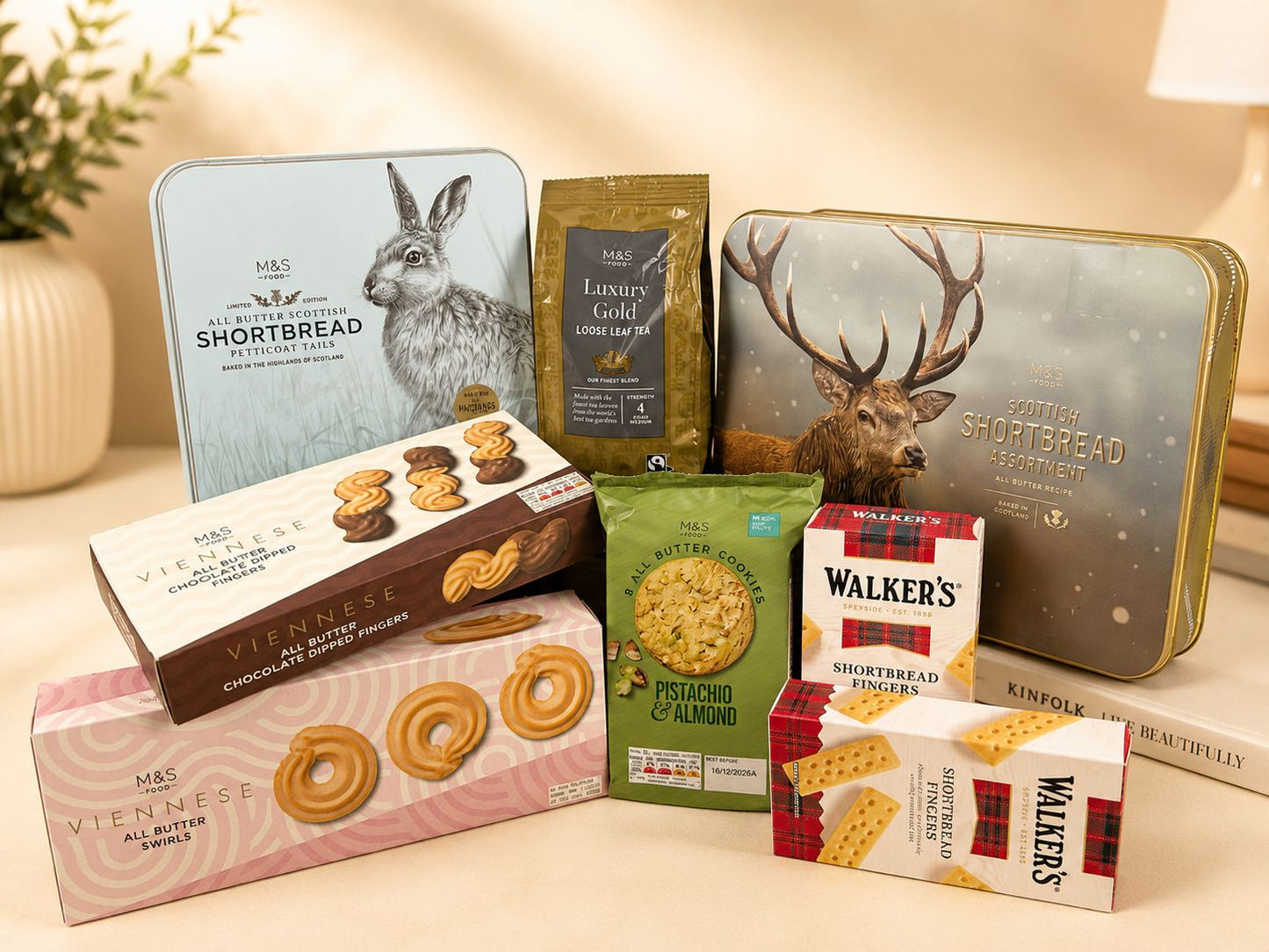 Premium British Biscuit Experience Hamper with M&S and Walker's