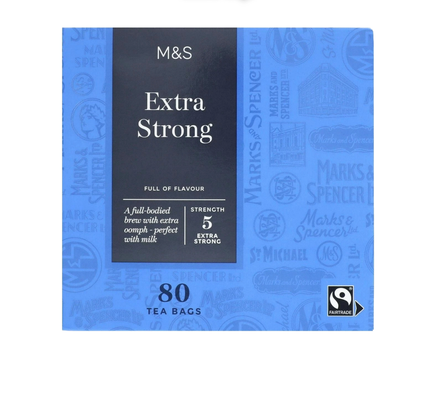 M&S Extra Strong Tea Bags 160 Count British black tea packaging