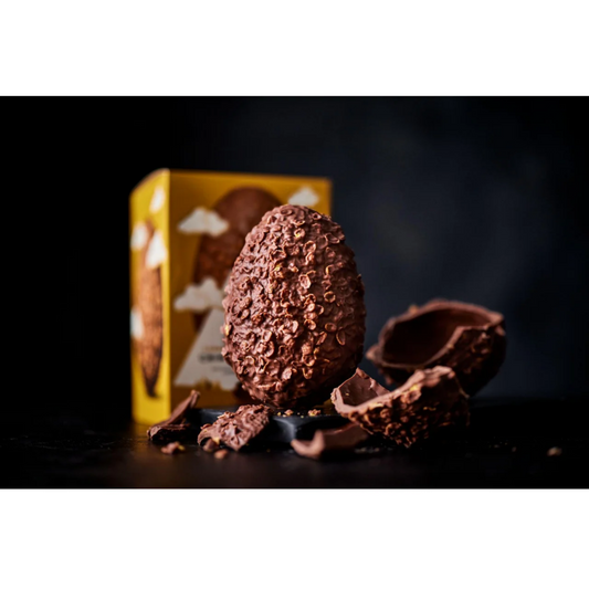 Swiss milk chocolate Easter egg with caramel nougat