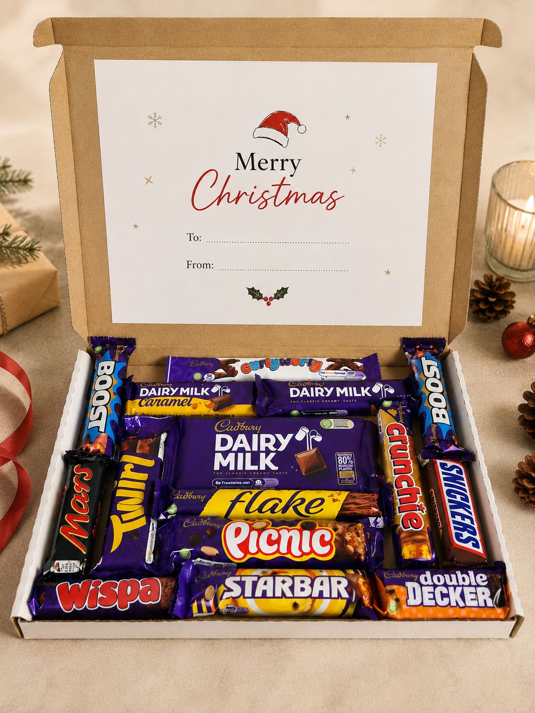 British Chocolate Gift Box with assorted UK chocolate bars