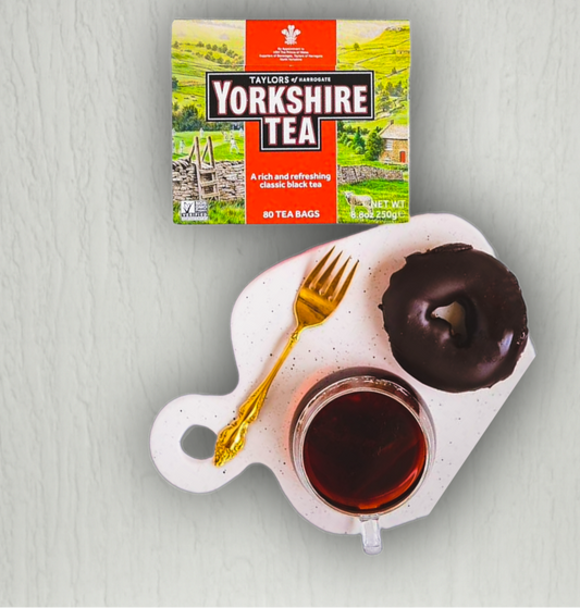 Close-up of individual Yorkshire tea bags