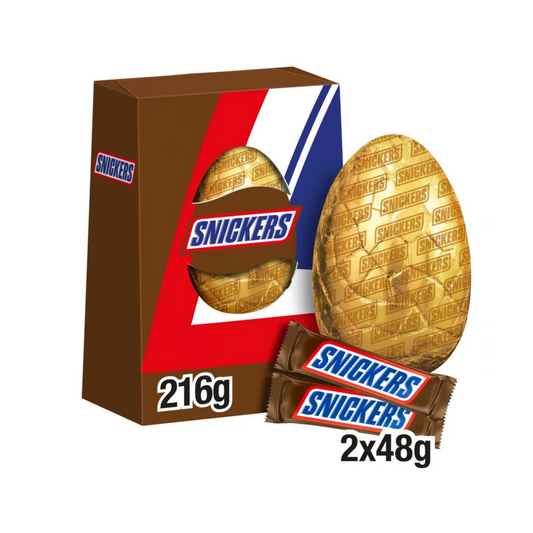 Snickers Chocolate & Peanut Extra Large Easter Egg 216g with 2 Bars