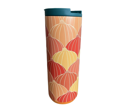Side profile of Starbucks Pumpkin Stainless Steel Tumbler 16oz collectible