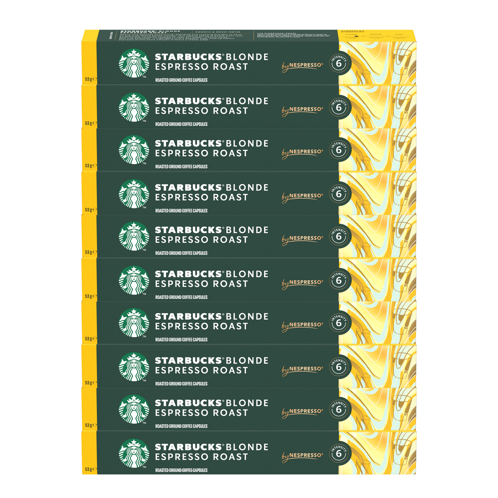Starbucks Blonde Espresso Roast Nespresso compatible pods 100 capsules