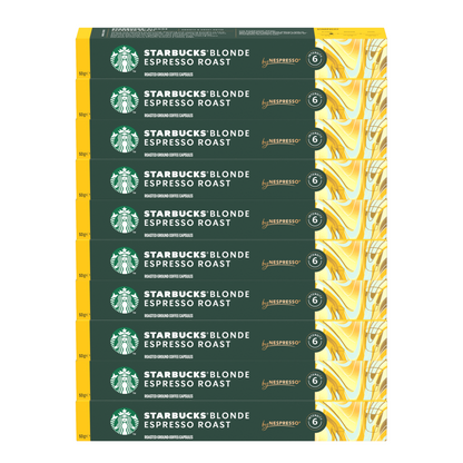 Starbucks Blonde Espresso Roast Nespresso compatible pods 100 capsules