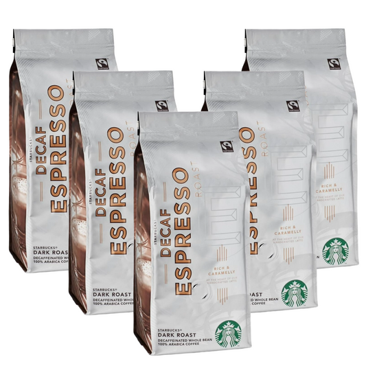 Starbucks Decaf Espresso Roast whole bean coffee pack of 5