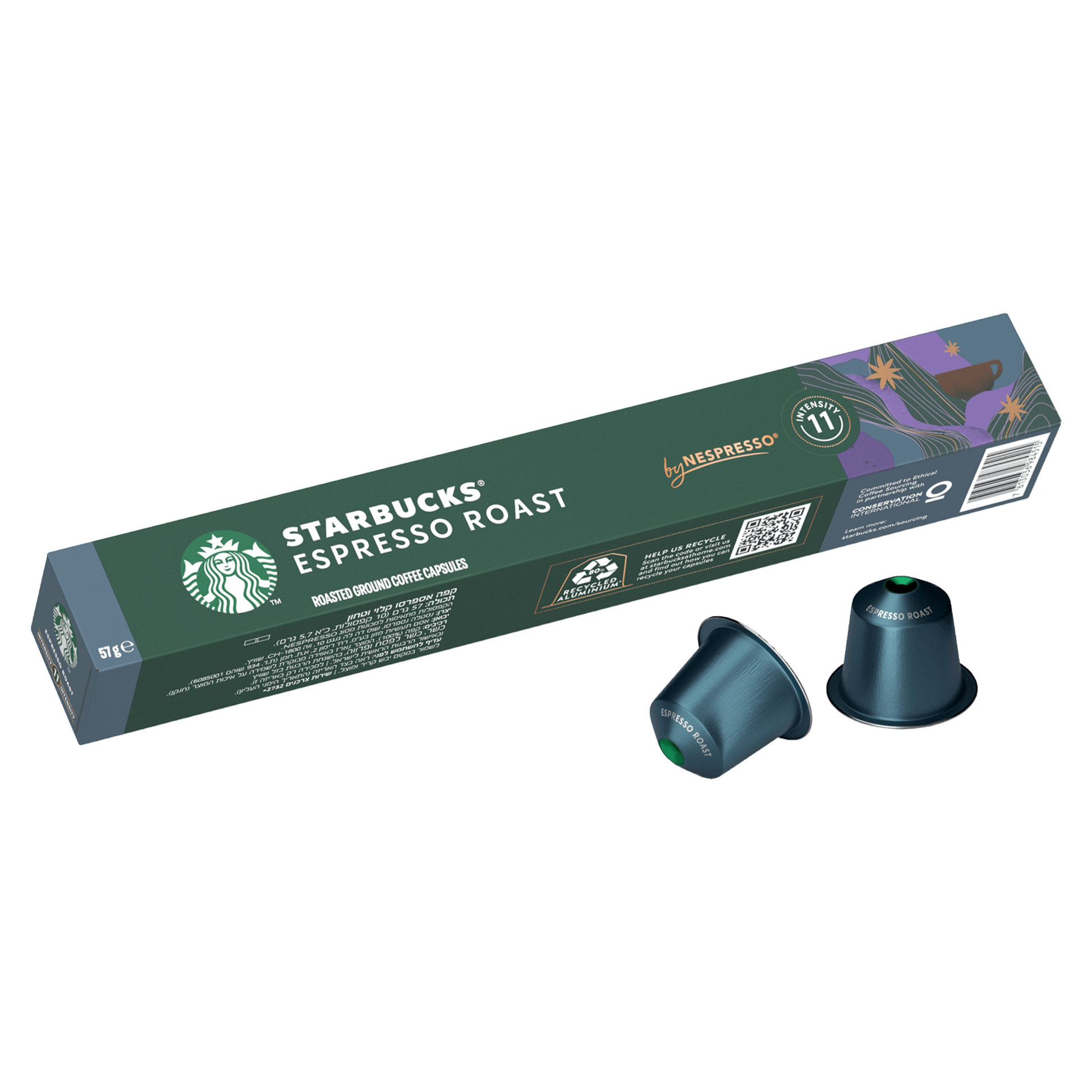Box of Starbucks Espresso Roast coffee capsules with  capsules  