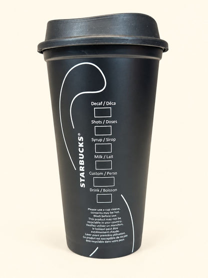 Starbucks Halloween reusable cold cup with cat eyes and whiskers