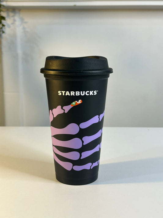 Starbucks Halloween Skeleton Hand Cup 16oz limited edition front view