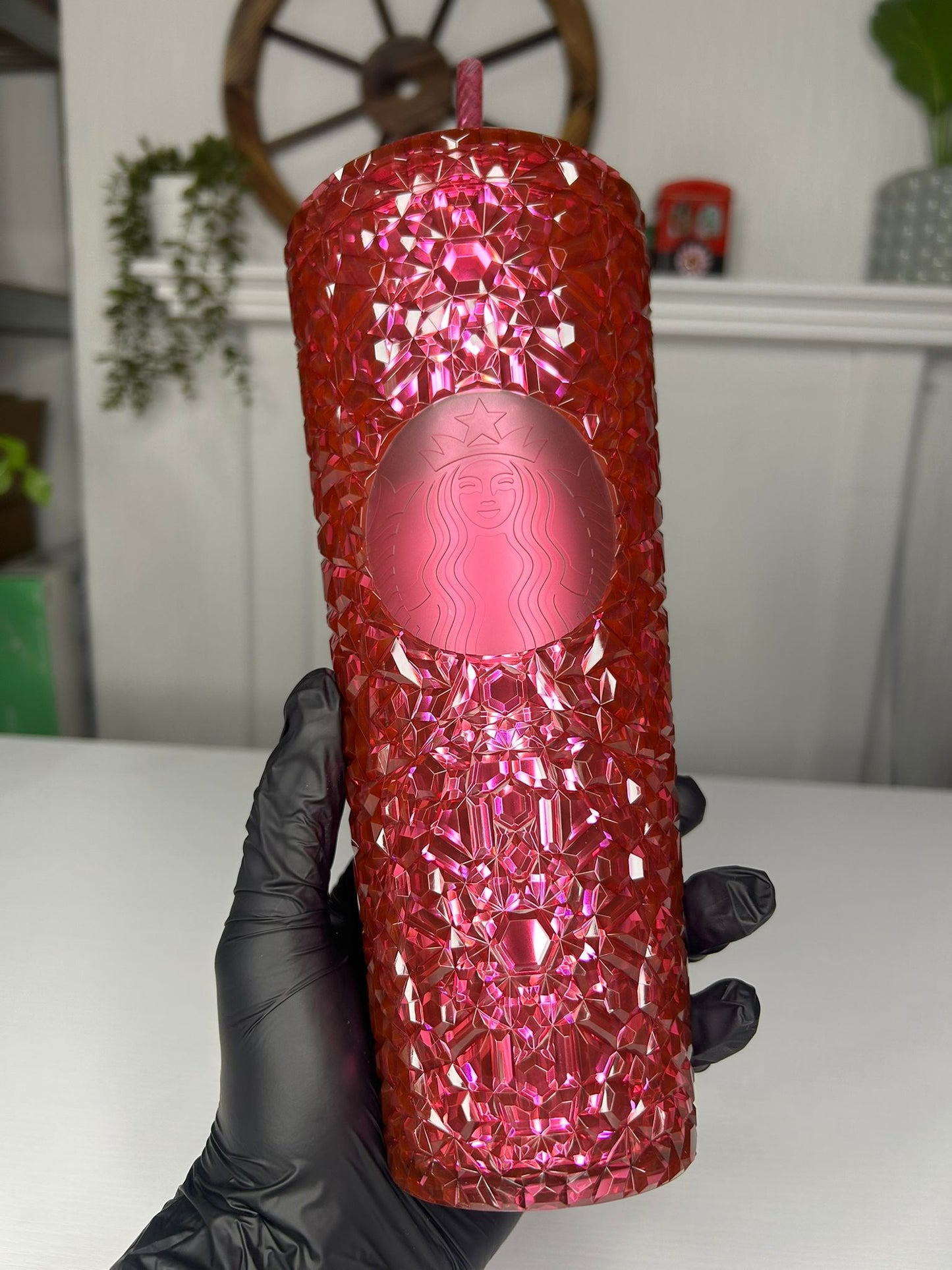 Eco-friendly reusable Starbucks Christmas Bling Cup