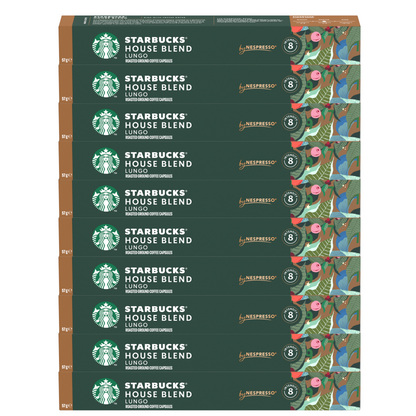 Starbucks House Blend Lungo Nespresso Capsules Pack of 10 Total 100 Capsules