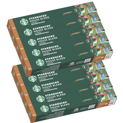 10 boxes of Starbucks House Blend Nespresso capsules  