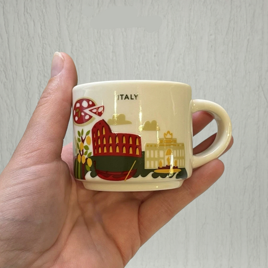 Starbucks Italy You Are Here Ornament Mug 2oz featuring Italian landmarks – mini souvenir mug