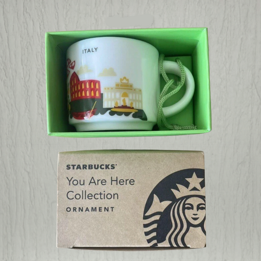 Starbucks Italy You Are Here Ornament Mug 2oz front view – collectible miniature coffee mug