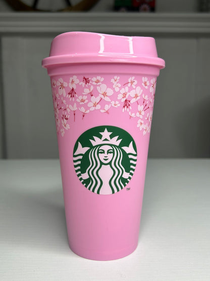 Starbucks Japan Cherry Blossom Pink reusable hot cup 16oz