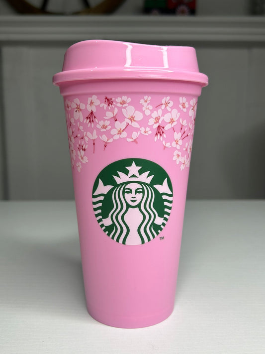 Starbucks Japan Cherry Blossom Pink reusable hot cup 16oz