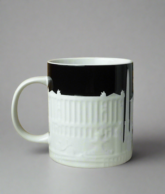 Starbucks Paris Relief Mug 16oz side view – ceramic collectible coffee mug