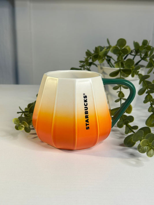 Starbucks Pumpkin Ceramic Halloween Mug 12oz limited edition front view