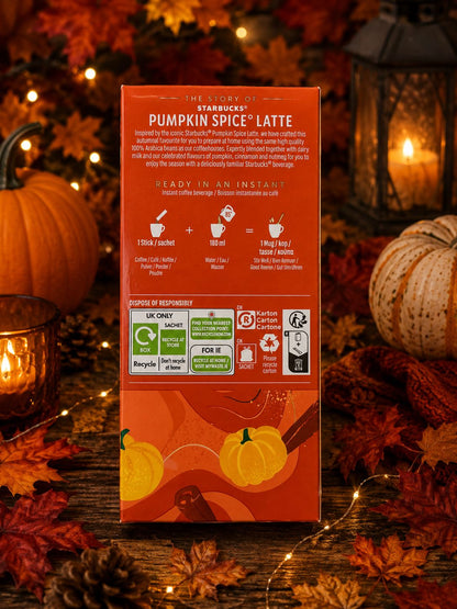 Starbucks Pumpkin Spice Latte seasonal instant coffee drink sachets