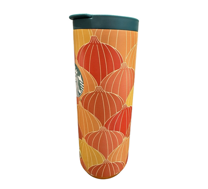 Side profile of Starbucks Pumpkin Stainless Steel Tumbler 16oz collectible