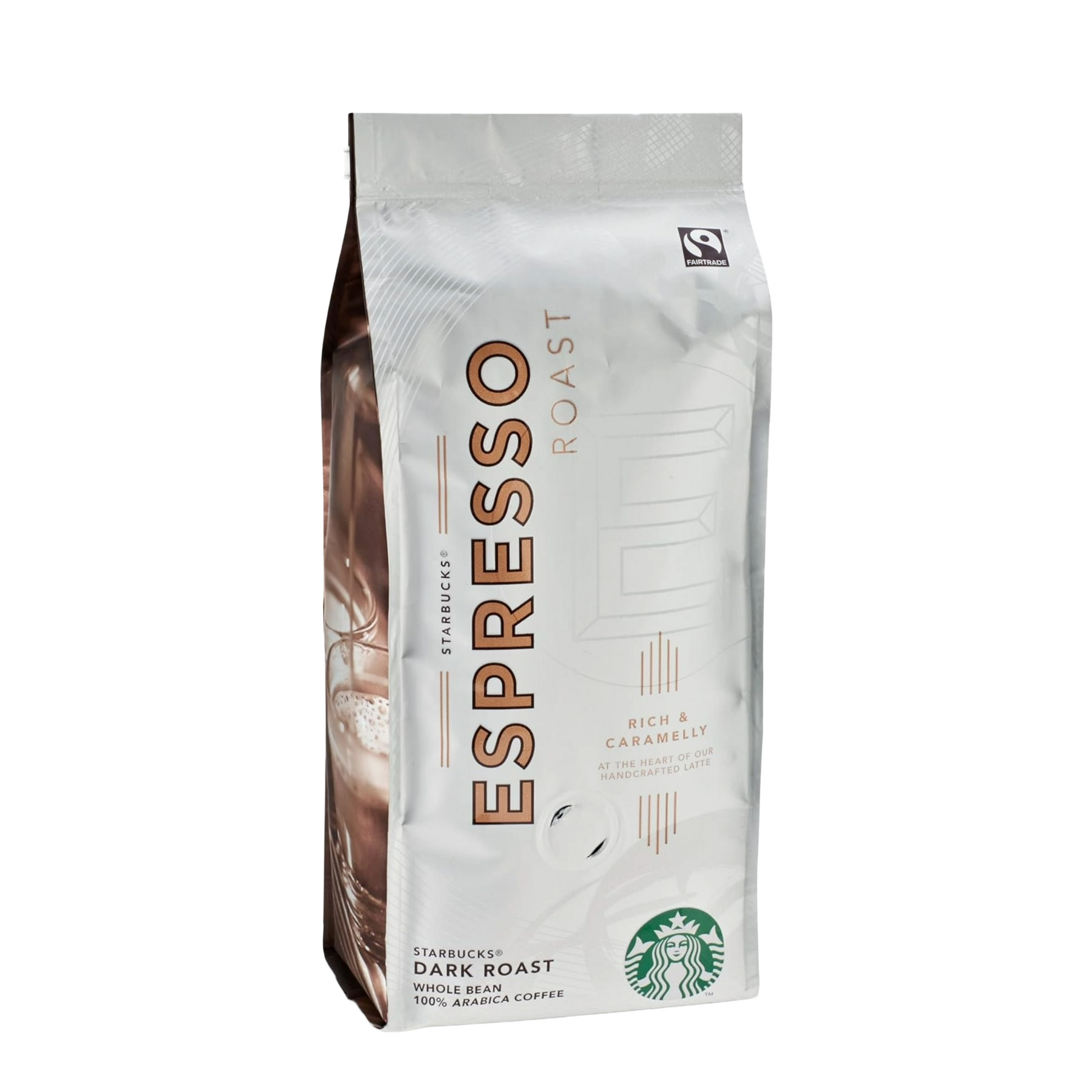 Starbucks Espresso Roast rich caramelly coffee beans