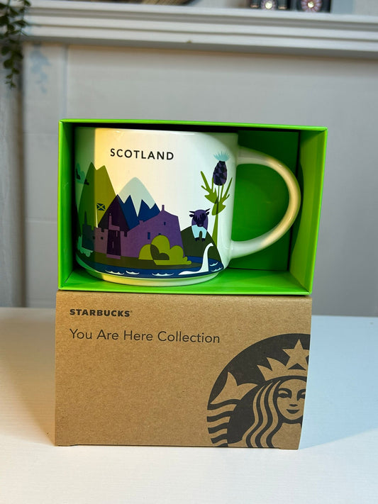 Starbucks You Are Here Scotland Mug 16oz front view – collectible city series coffee mug