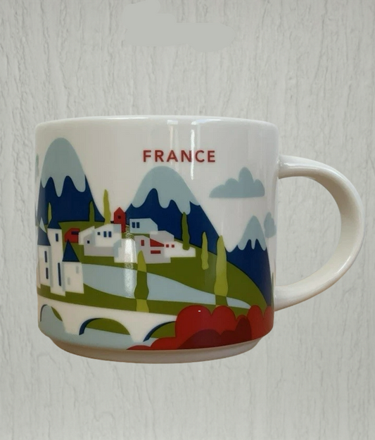 Starbucks You Are Here France Mug 16oz side angle – travel collection ceramic mug