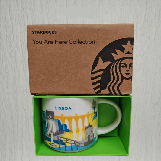Starbucks You Are Here Lisbon Mug 16oz front view – collectible city series coffee mug