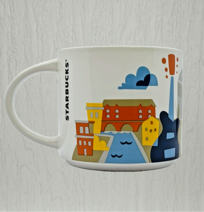 Starbucks You Are Here Manchester Mug 16oz side angle – ceramic collectible coffee mug