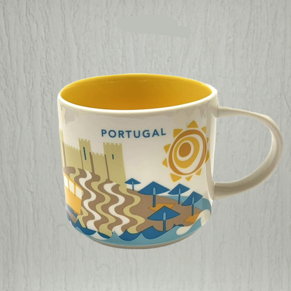 Starbucks You Are Here Portugal Mug 16oz featuring Portuguese landmarks – souvenir mug