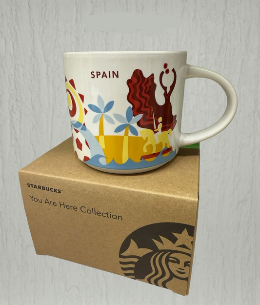 Starbucks You Are Here Spain Mug 16oz side angle – travel collection ceramic mug