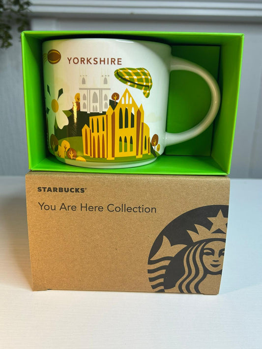 Starbucks You Are Here Yorkshire Mug 16oz front view with Yorkshire artwork