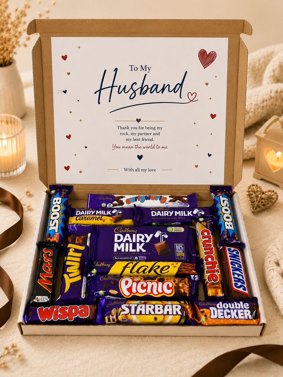 Assorted British chocolate gift basket with Cadbury favourites