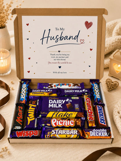 Assorted British chocolate gift basket with Cadbury favourites