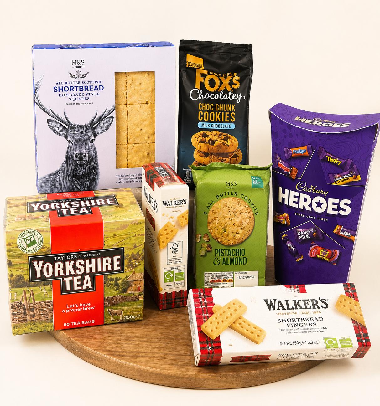 British tea and shortbread sharing hamper gift box
